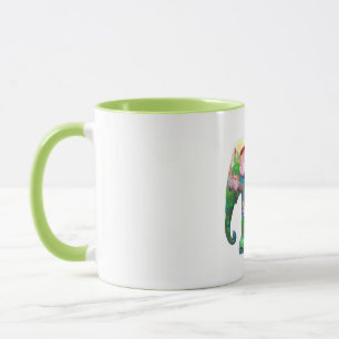 Taza Personaliza Safari de Animales Flores de la Jungla