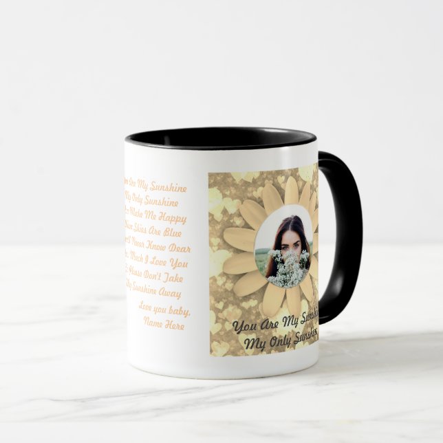 Taza Personaliza Tu Eres Mi Texto De Fotografía Sunshin (Anverso derecho)