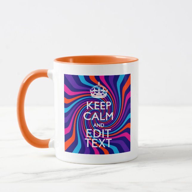 Taza Personaliza Tu Swirl De Mantener Tranquilo Texto M (Izquierda)