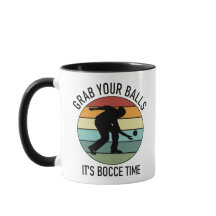 Personalizable 2 cara (nombre) Bocce Ball Mug