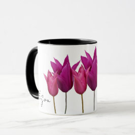 Taza personalizable Alison nombre bonito tulipán f