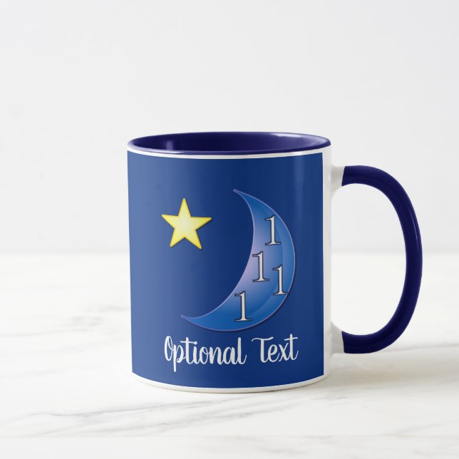 Taza Personalizable azul de la luna (Derecha)