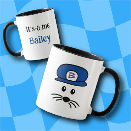 Taza Personalizable Blue Cap Little Mouse Mug