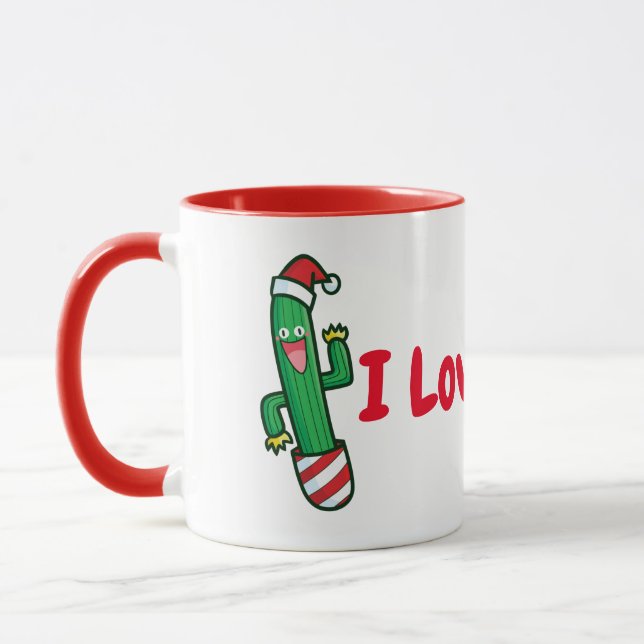 Taza Personalizable Cactus ama a Winter Mug (Izquierda)