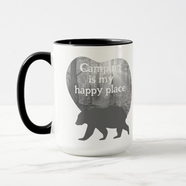 Taza Personalizable "Camping es mi lugar feliz Mug (Izquierda)