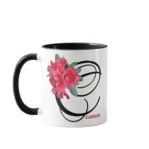 Personalizable Carmen nombre rojo floral trendy bo