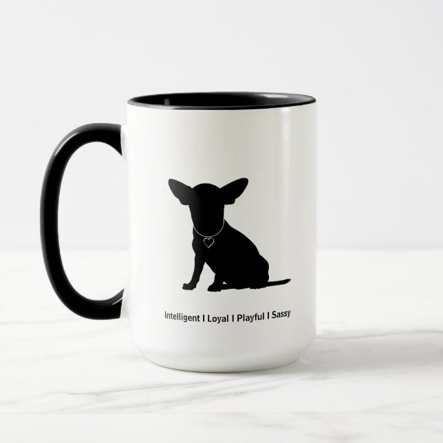 Taza Personalizable Chihuahua Yin Yang Café Mug (Izquierda)