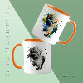 Taza Personalizable colorido para pintar gatos