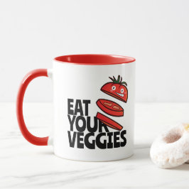Taza Personalizable Coma tus verduras - Versión de toma