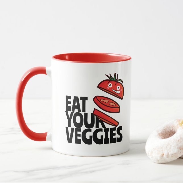Taza Personalizable Coma tus verduras - Versión de toma (Con donut)