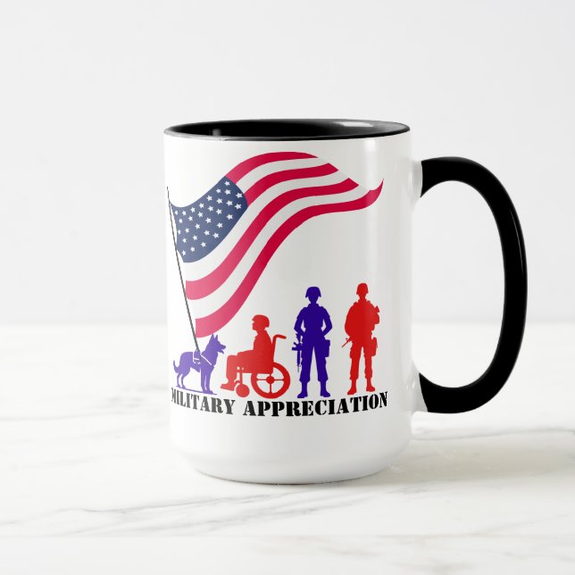 Taza Personalizable de Apreciación Militar (Derecha)