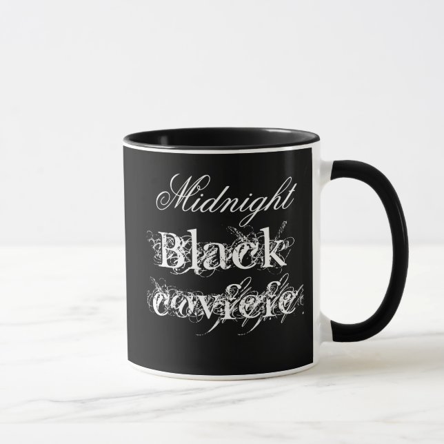 Taza Personalizable de café negro de medianoche (Derecha)