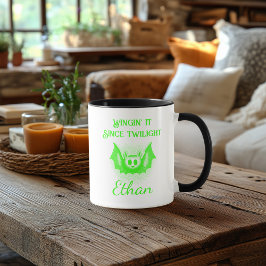 Taza personalizable de Halloween de neón - Diseño 
