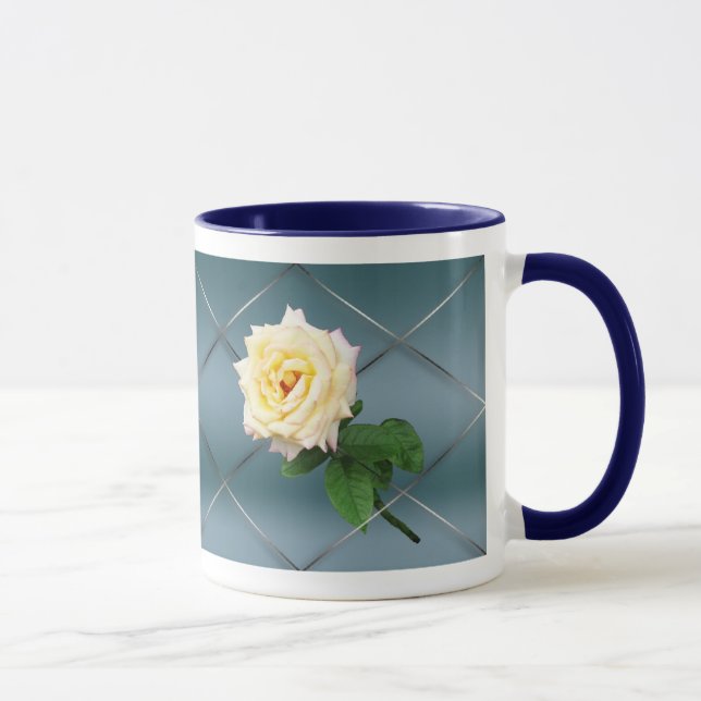 Taza personalizable de Rosa de Té Híbrida - Fondo  (Derecha)
