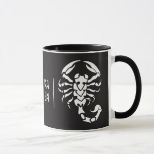 Taza Personalizable - escorpión y sus iniciales Ver.2