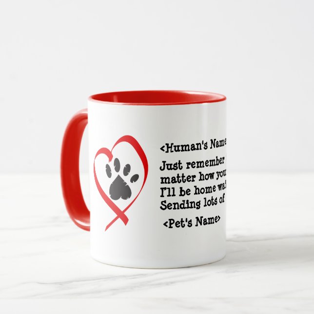 Taza Personalizable gato mascota de perro mensaje alegr (Anverso izquierdo)