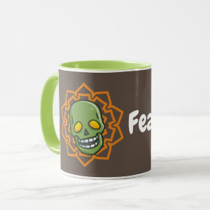 Taza Personalizable Green Skull Mug