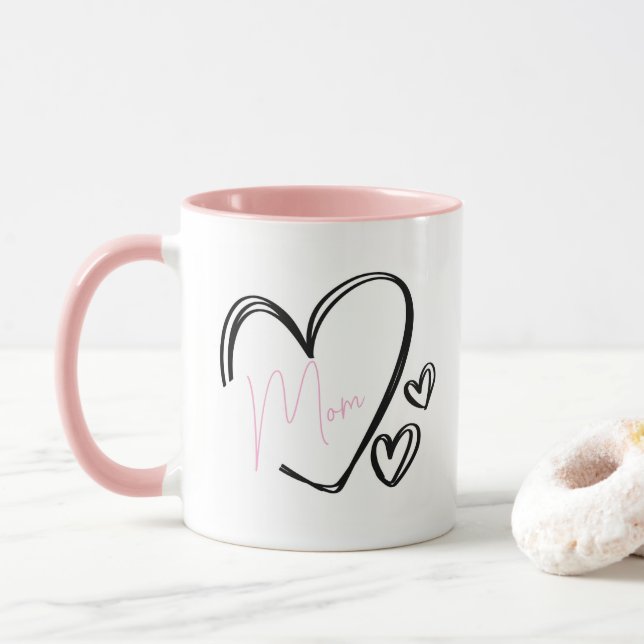 Taza Personalizable Heart Mug (Con donut)