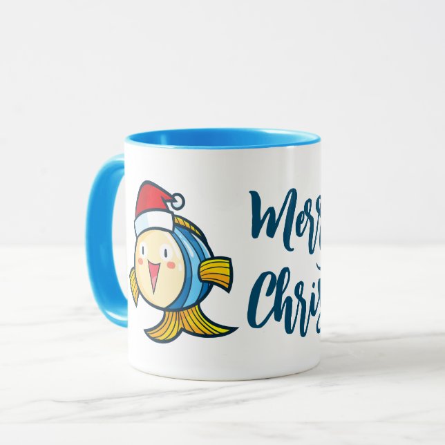 Taza Personalizable lindos navidades pescar barba (Anverso izquierdo)