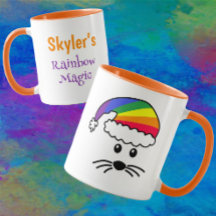 Personalizable Little Mouse Rainbow Santa