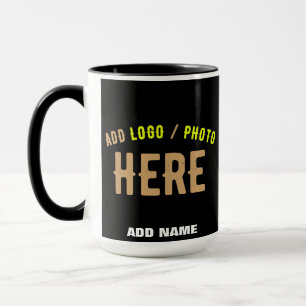 TAZA PERSONALIZABLE MODERNO ESTILO NEGRO VERIFICADO MAR