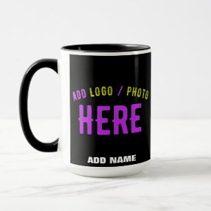TAZA PERSONALIZABLE MODERNO ESTILO NEGRO VERIFICADO MAR