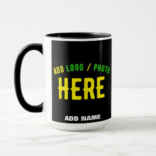 TAZA PERSONALIZABLE MODERNO ESTILO NEGRO VERIFICADO MAR