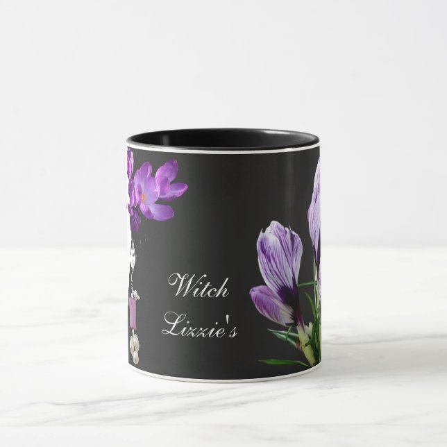 Taza Personalizable nombre Lizzie chica floral cara bon (Centro)