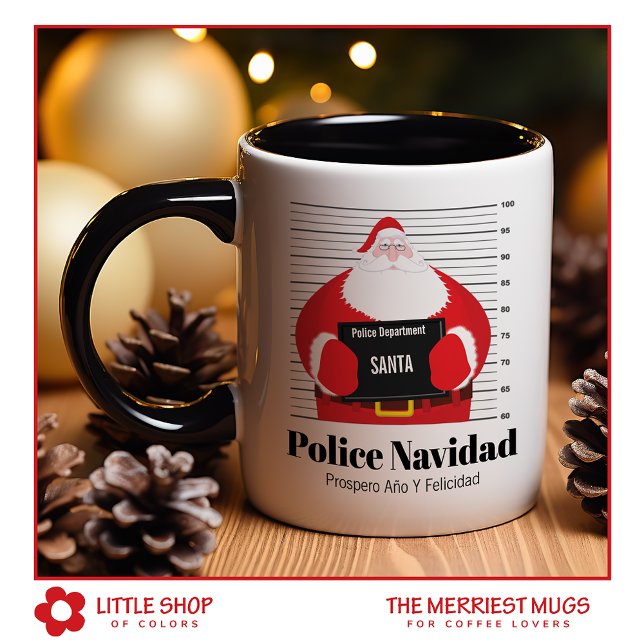 Taza Personalizable: Papá Noel recibe una multa po (Subido por el creador)