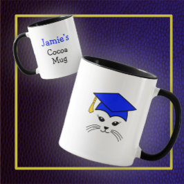 Taza Personalizable Pequeño Gato Graduado Mug