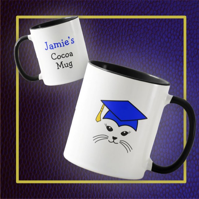 Taza Personalizable Pequeño Gato Graduado Mug (Subido por el creador)
