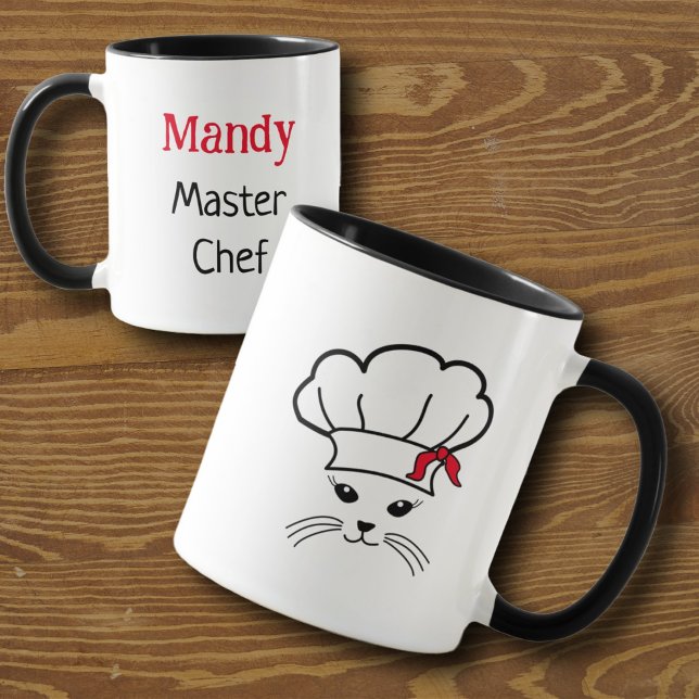 Taza Personalizable Pequeño Gato Maestro Chef Mug (Subido por el creador)