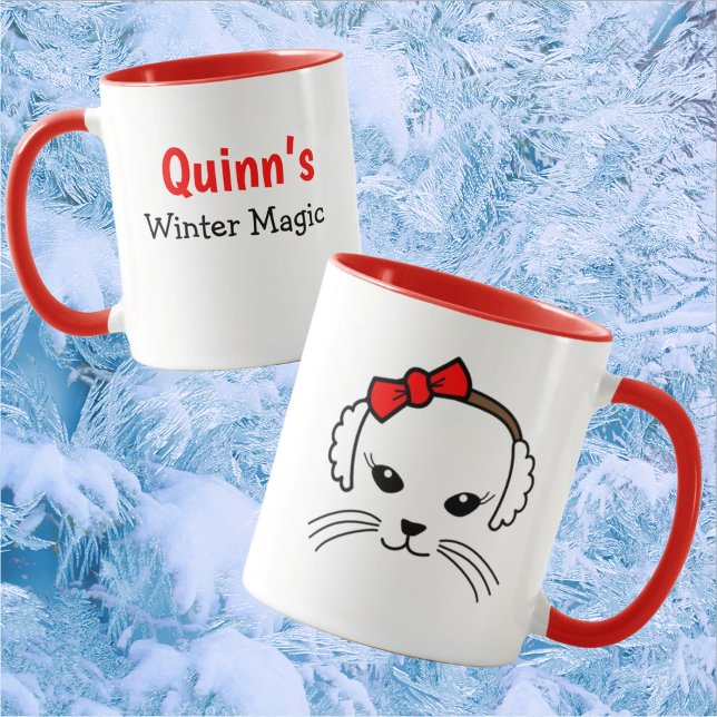 Taza Personalizable Pequeño Gato Winter Magic (Subido por el creador)