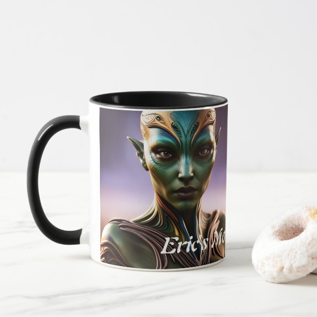 Taza Personalizable personalizado de la cafeína de Eric (Con donut)