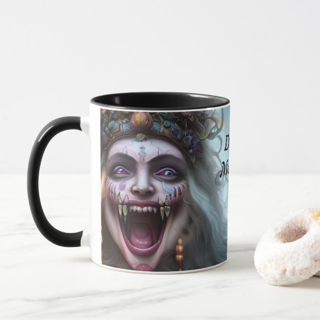 Taza Personalizable personalizado del té de la mañana d (Con donut)