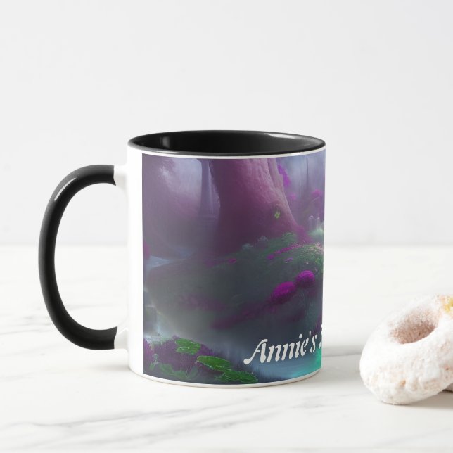 Taza Personalizable personalizado del té de la mañana d (Con donut)