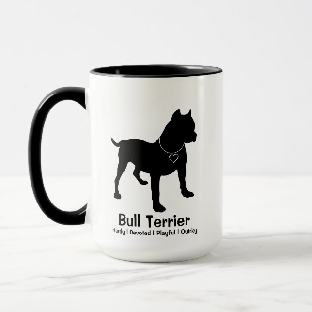 Taza Personalizable Toro Terrier Yin Yang Café Mug (Izquierda)