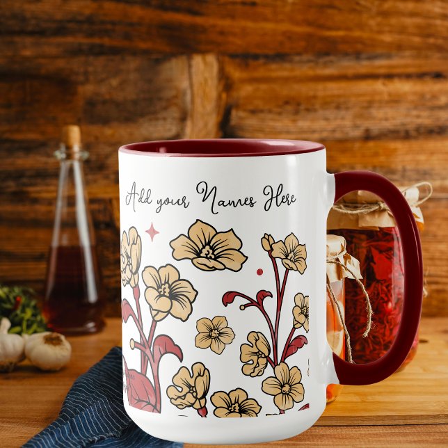 Taza Personalización de la floración moderna de Berry & (Subido por el creador)