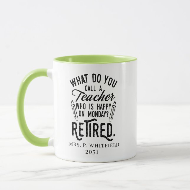 Taza Personalización de la jubilación de director de es (Izquierda)