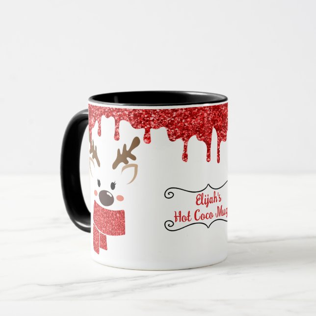 Taza Personalización de renos pequeños (Anverso izquierdo)