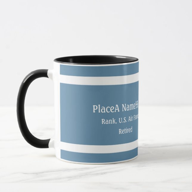 Taza Personalización del emblema de defensa de la Fuerz (Izquierda)