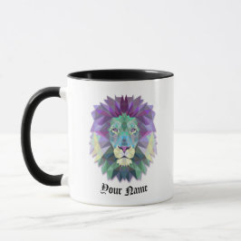 Taza Personalización LION de Ilustracion polígono