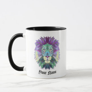 Taza Personalización LION de Ilustracion polígono