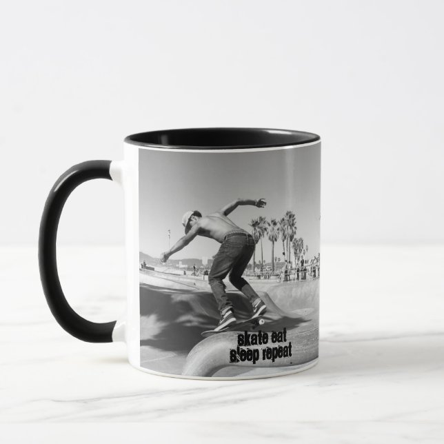 Taza Personalización, Skate Eat Sleep Repetir (Izquierda)