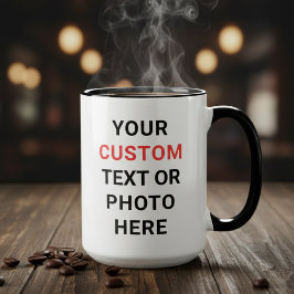 Taza personalizada | Agrega texto, foto, logotipo 