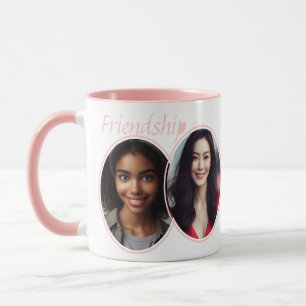 Taza Personalizada "Amistad, definida!" Rosa