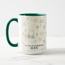 Taza personalizada Año Nuevo Nuevos Comienzos Dive
