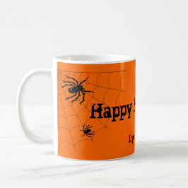 Taza personalizada arañas del feliz Halloween