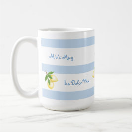 Taza personalizada Beach Blue Stripe Dolce Vita