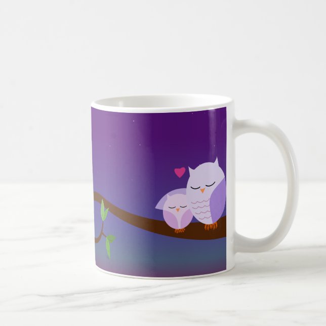 Taza personalizada búhos soñolientos (Derecha)